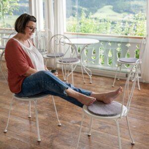 Coach Sabine Rentsch bei einer Pause